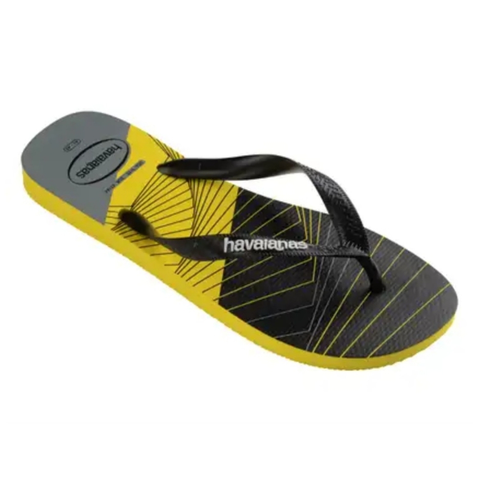 HAVAIANAS MEN'S TREND CITRUS YELLOW/ BLACK FLIPFLOPS